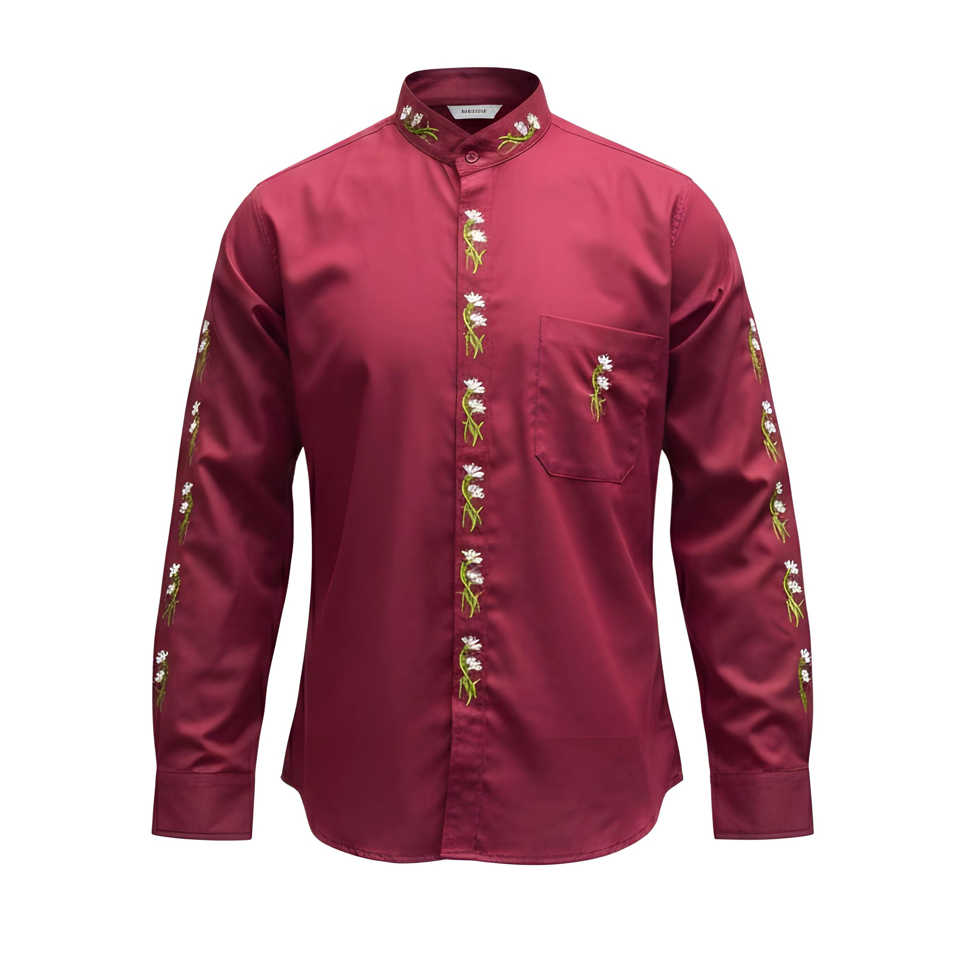 Camisa bordado claveles